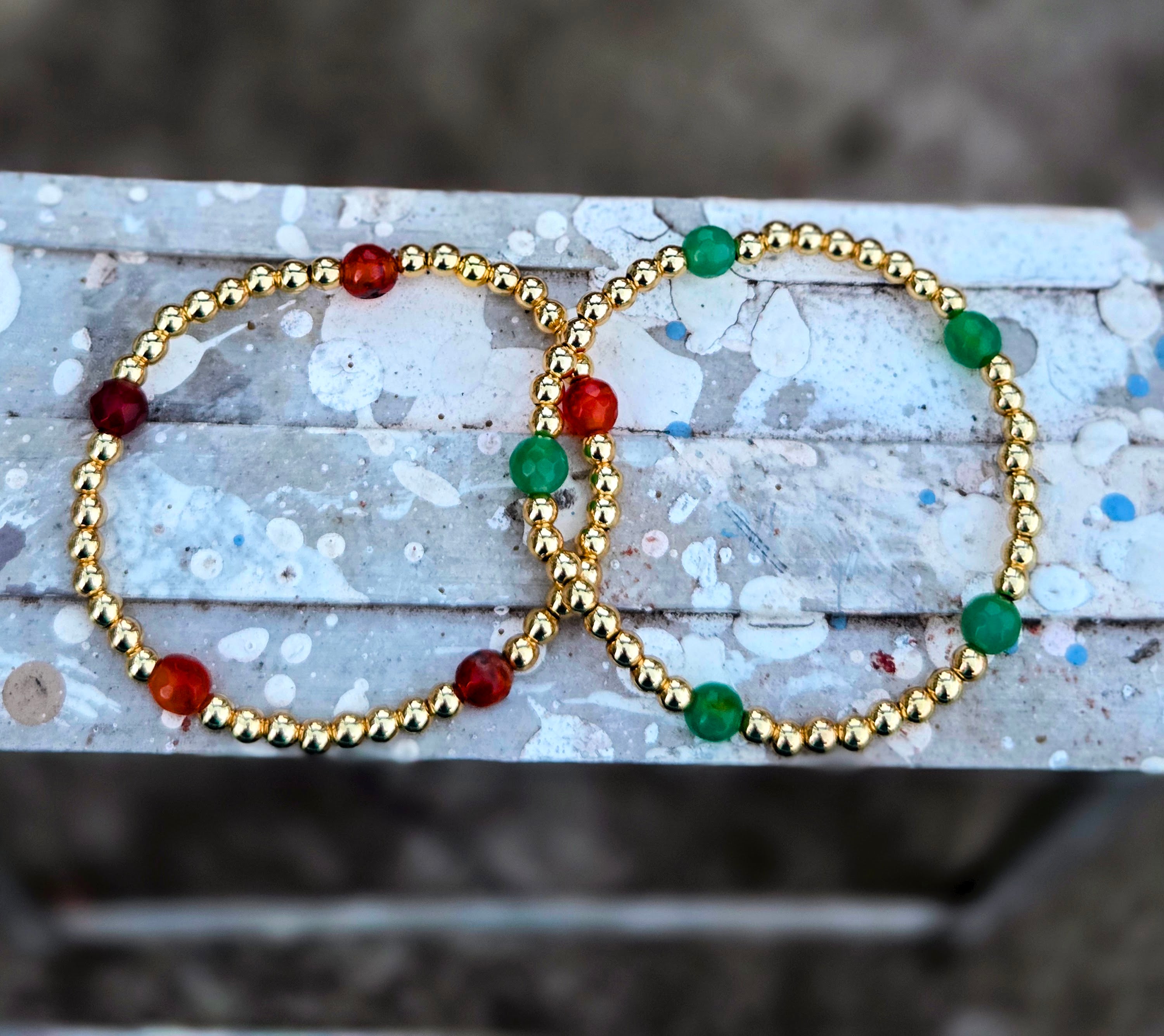 Handmade bead stretch bracelets
