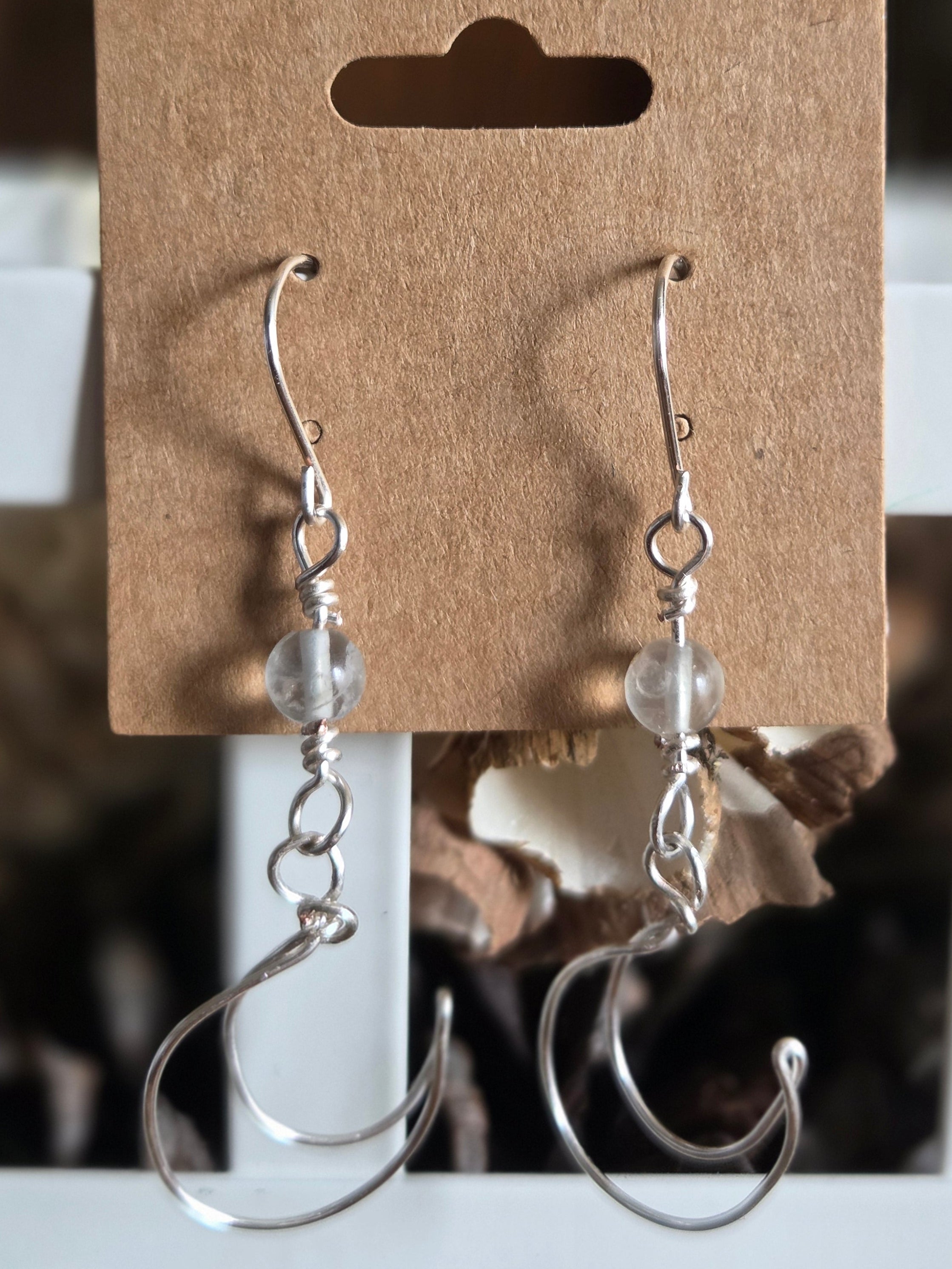 Dangle moon earrings