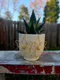 Hand-Made Gold Wire Flower Earrings