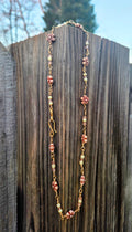 Hand-Made Wire Wrapped Floral Bead Necklace