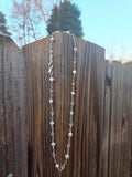 Wire-Wrapped Pearl & Crystal Necklace