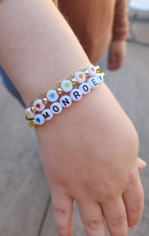 Classic letter bead bracelet