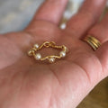 Hand-made Wire Wrapped Pearl Ring
