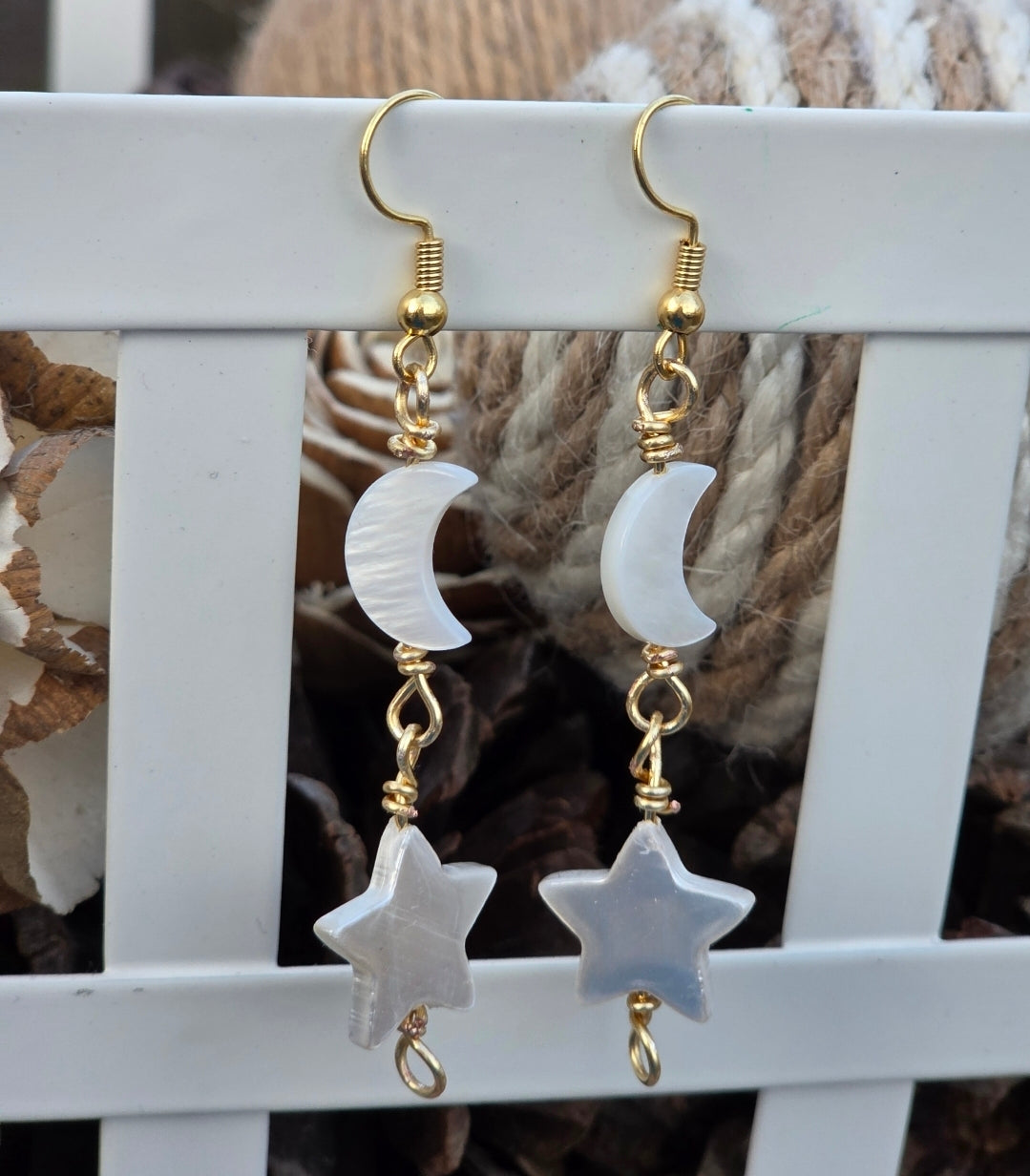 Moon & star earrings